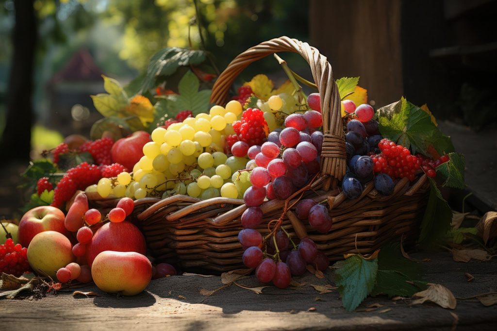 ai generated, fruit, apples, grapes, fruit basket, autumn fruits, fruit, fruit, fruit, fruit, fruit, fruit basket, fruit basket-8223819.jpg